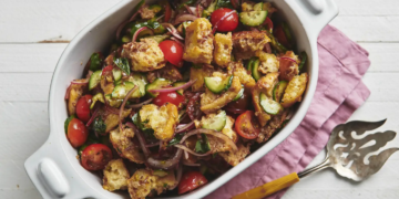 “Summer’s Celebration: Ripe Tomatoes and Stale Bread Unite in Harmony”